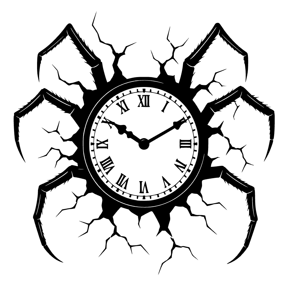 Clock Face Spider Legs SVG cut file preview