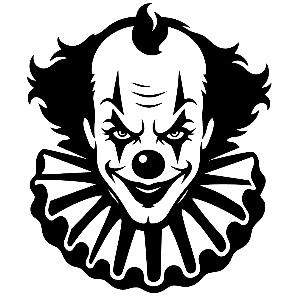 Cara de payaso dramática — archivo SVG