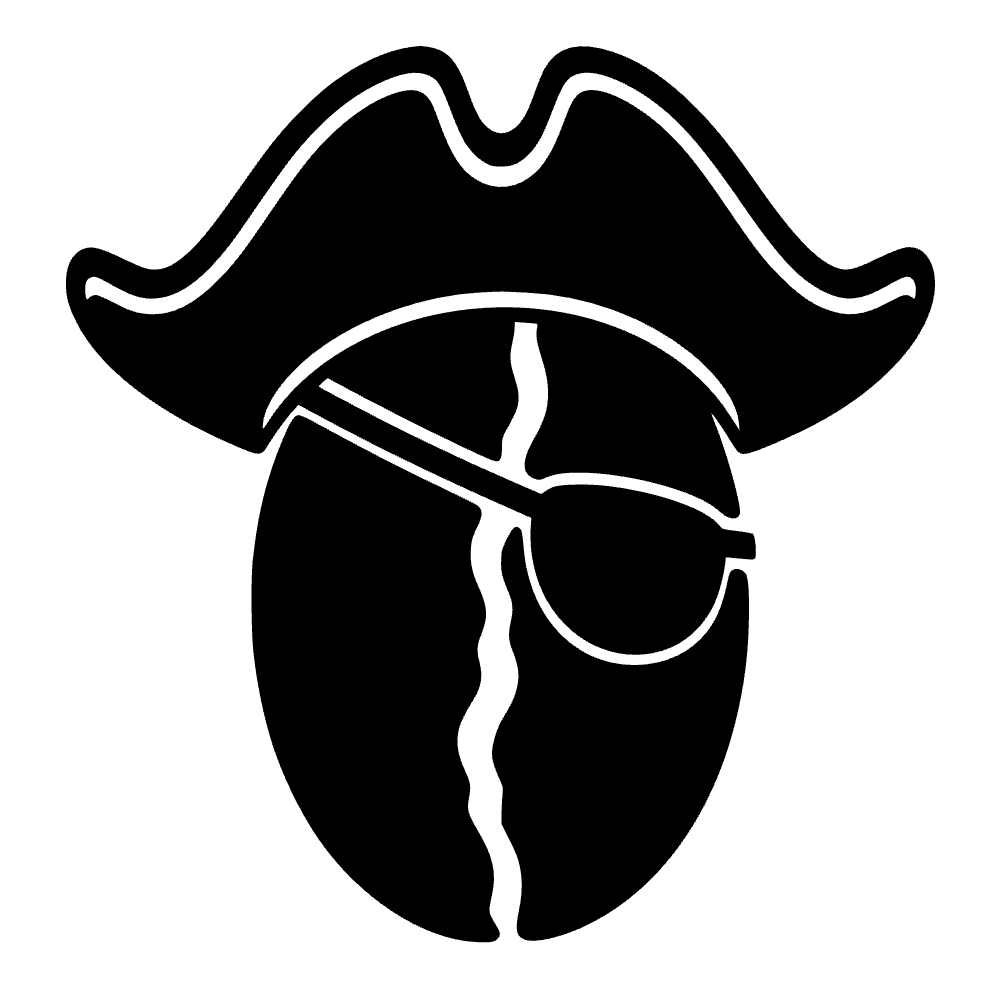 Pirata de grano de café — archivo SVG