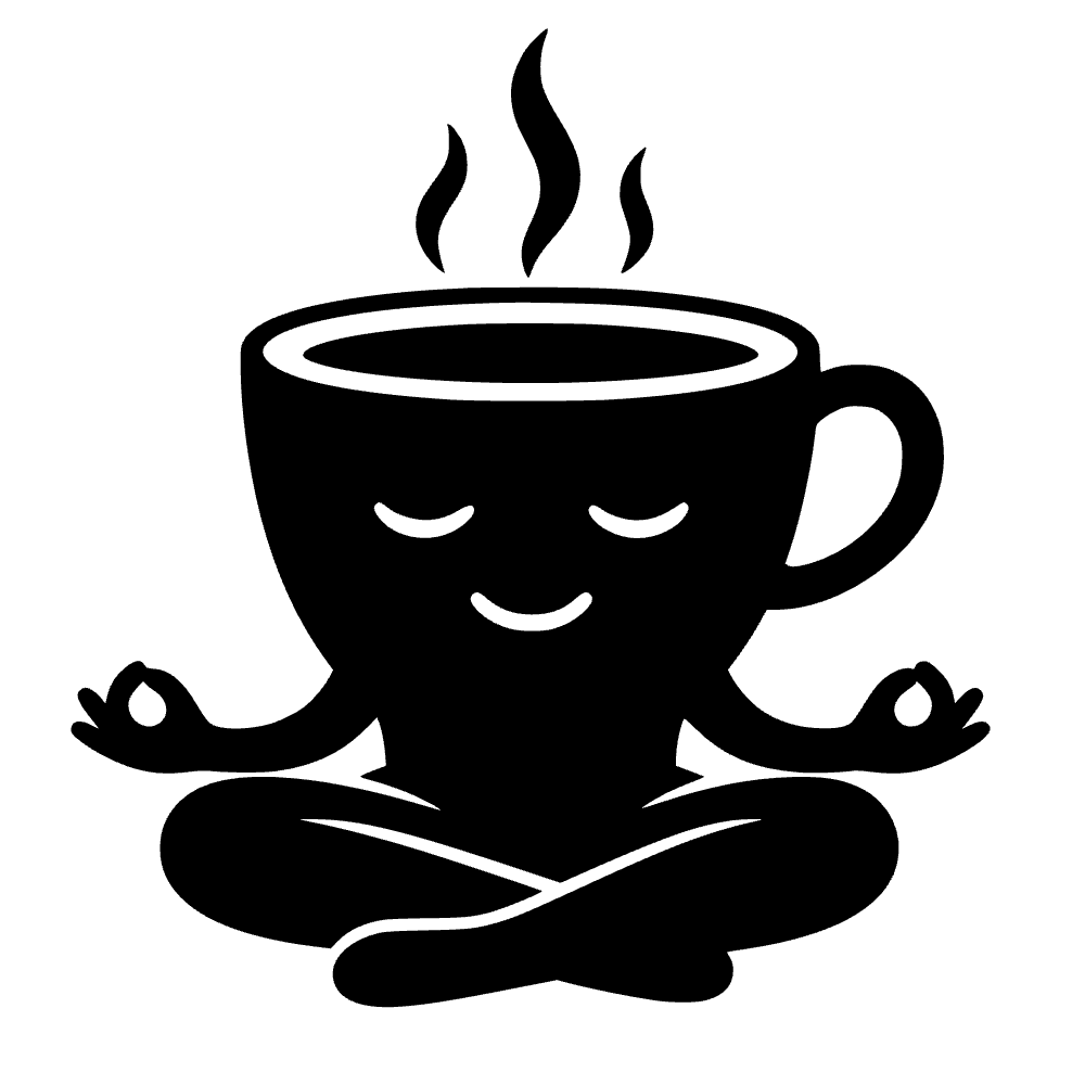 Coffee Cup Meditating Lotus SVG cut file preview