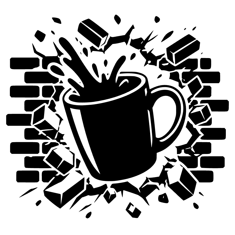 Coffee Mug Bursting SVG cut file preview