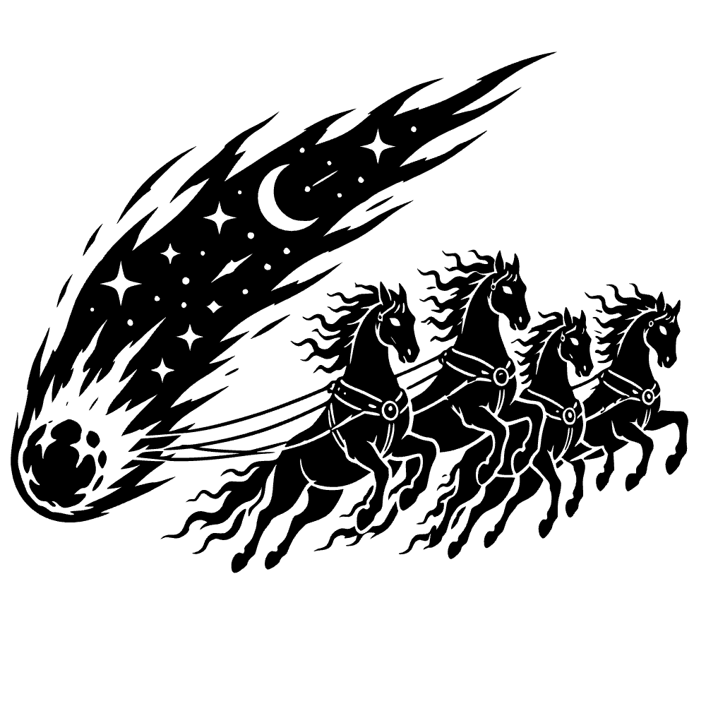 Cometa cruzando la noche — archivo SVG