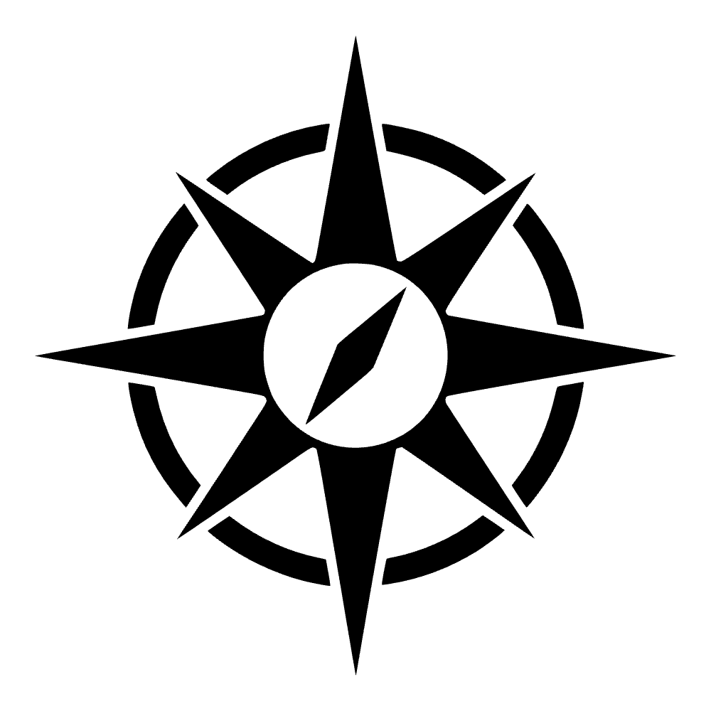 Compass Rose Emblem SVG cut file preview