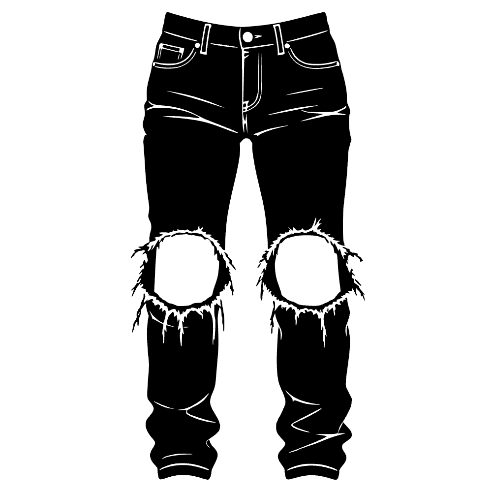 Jeans completamente rasgados — archivo SVG