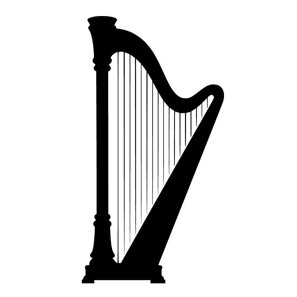Cuerdas de arpa de concierto — archivo SVG