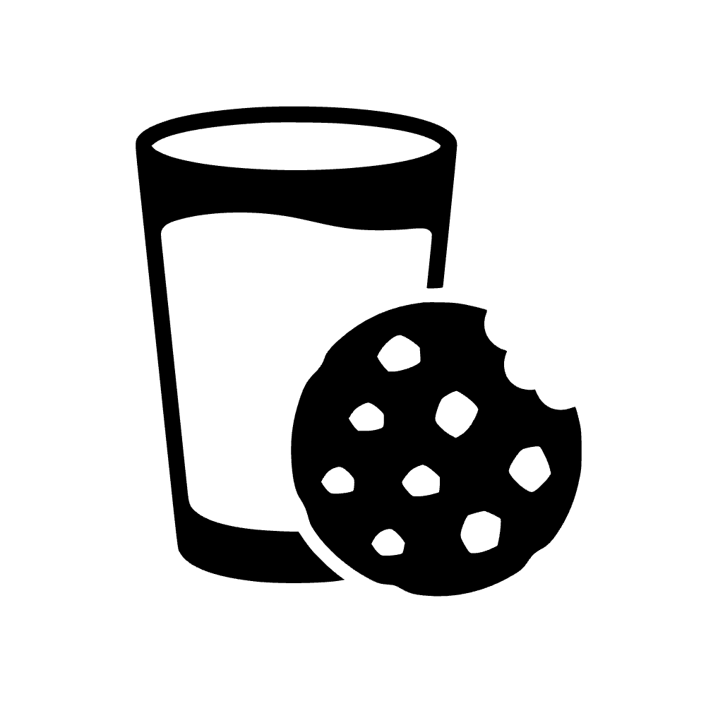 Galleta con vaso de leche — archivo SVG