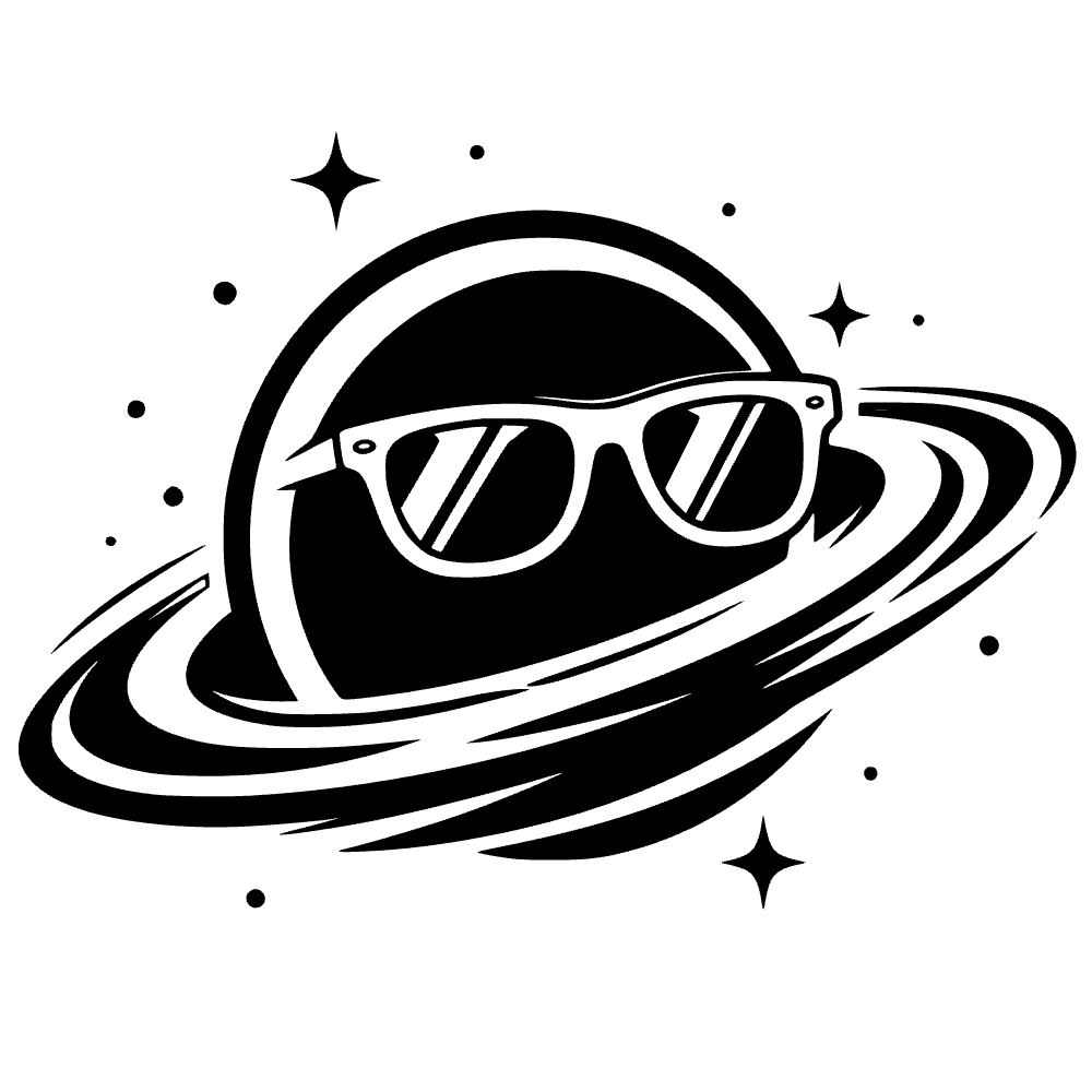 Planeta con gafas de sol — archivo SVG