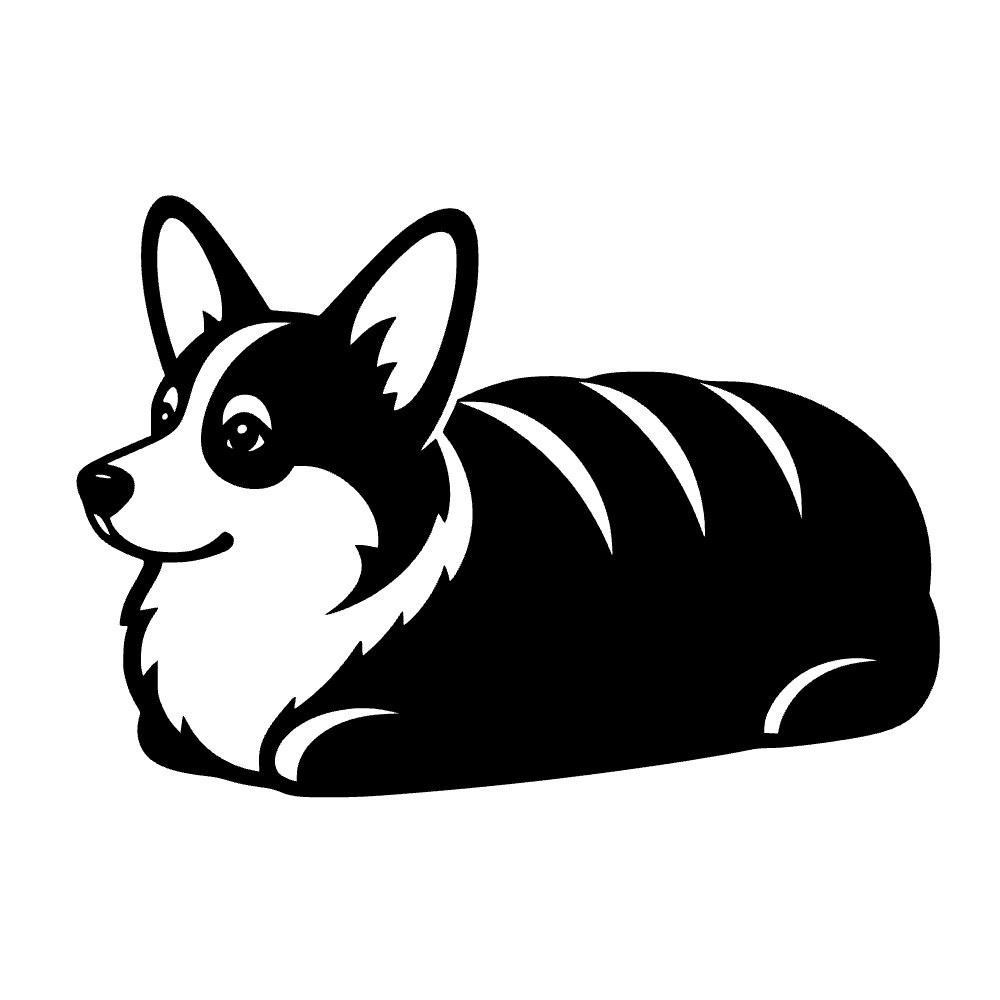 Corgi en forma de pan — archivo SVG