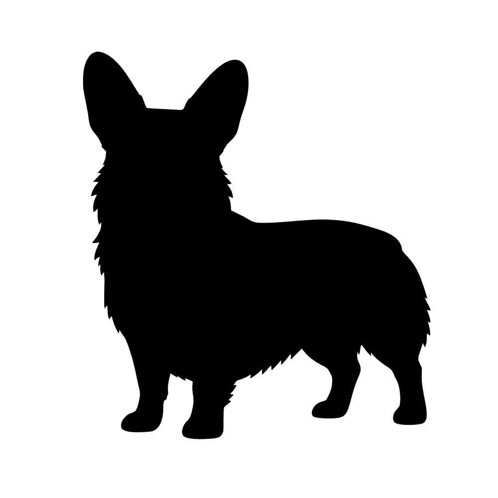 Corgi Standing Alert SVG cut file preview