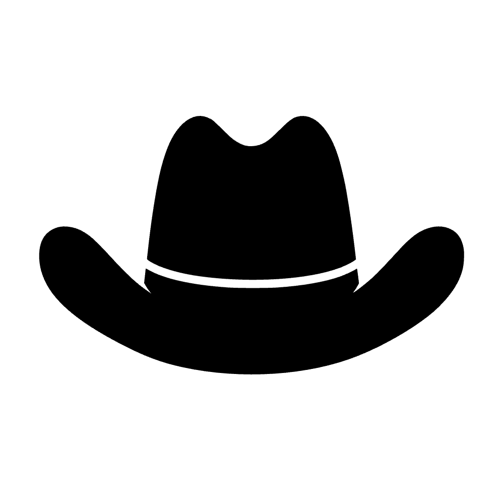 Cowboy Hat Silhouette SVG cut file preview
