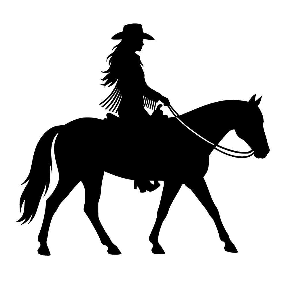 Vaquera a caballo — archivo SVG