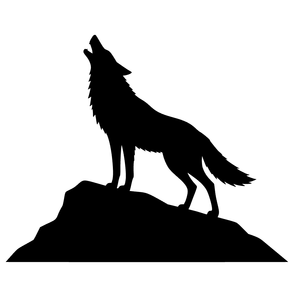 Coyote Howling Ridge SVG cut file preview