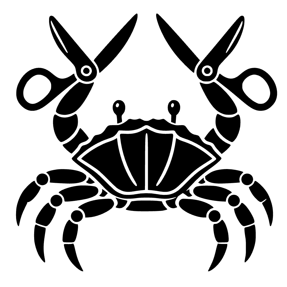Cangrejo con pinzas de tijera — archivo SVG