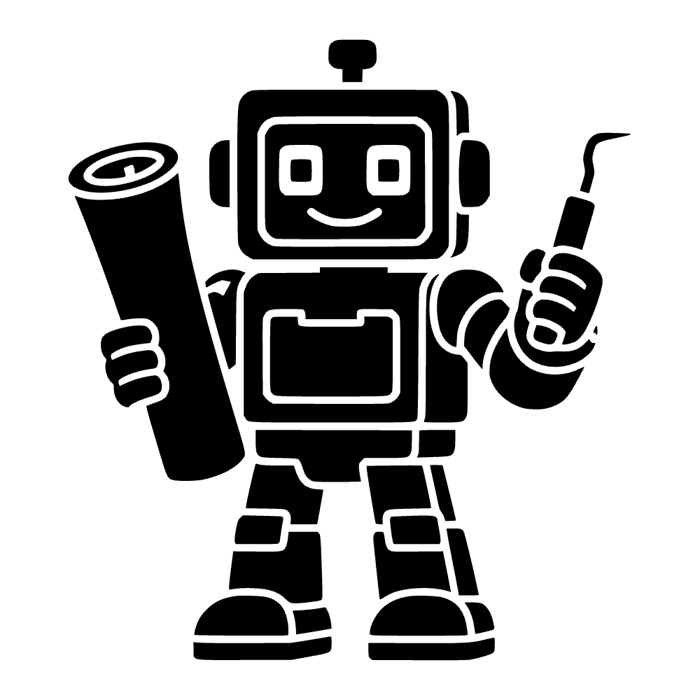 Icono de brazos de robot artesanal — archivo SVG