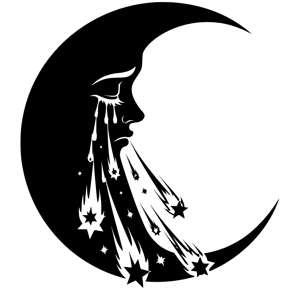 Luna creciente llorando — archivo SVG