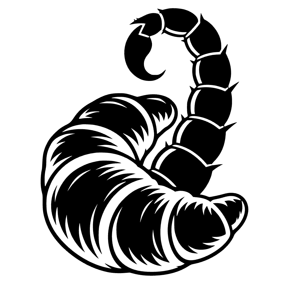 Croissant enrollado alrededor de un ícono afilado — archivo SVG