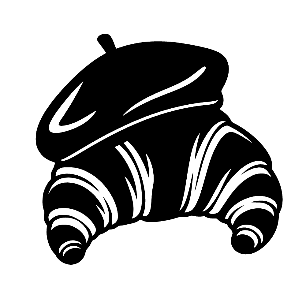 Croissant Wearing Beret SVG SVG cut file preview