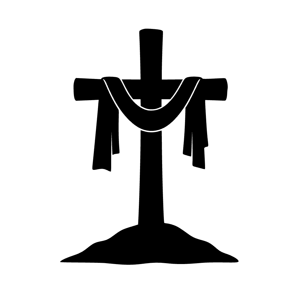 Tela drapeada en cruz — archivo SVG