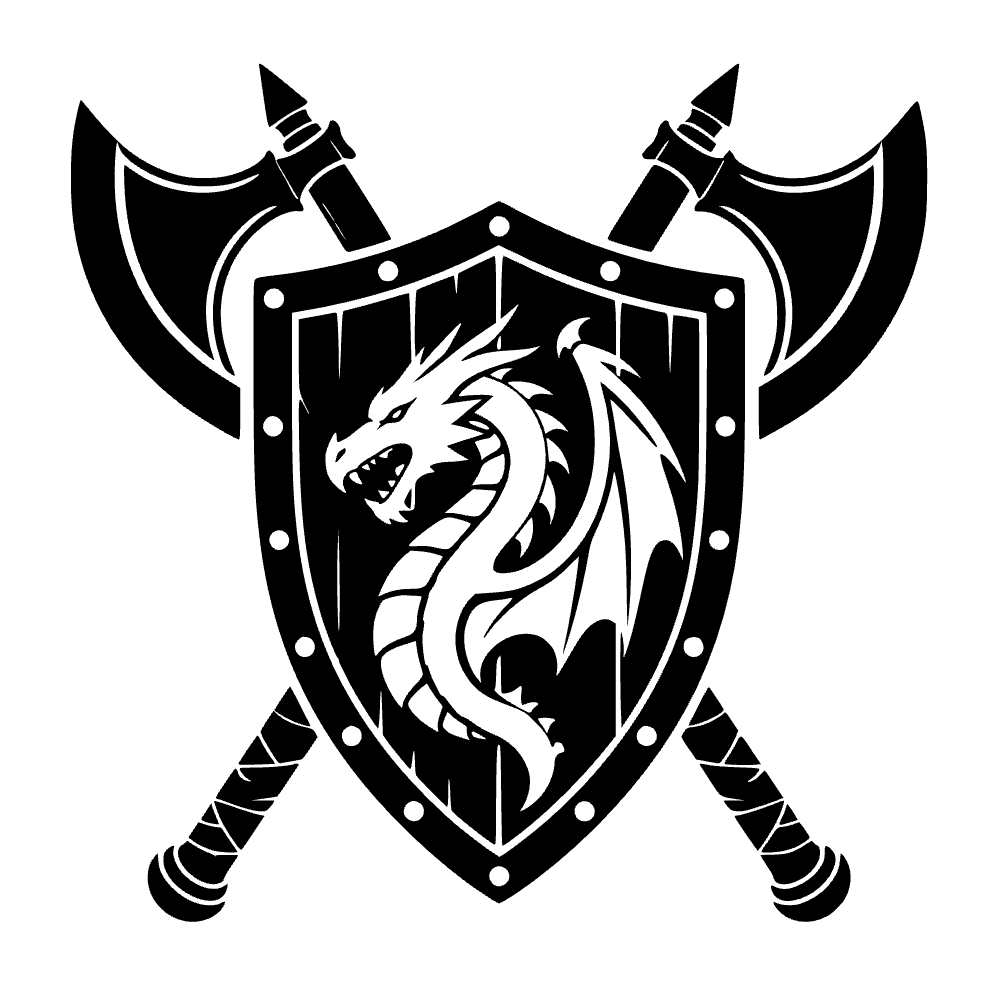 Hachas de batalla cruzadas — archivo SVG
