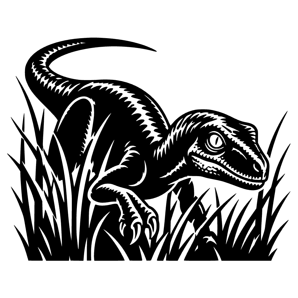 Velociraptor agachado — archivo SVG
