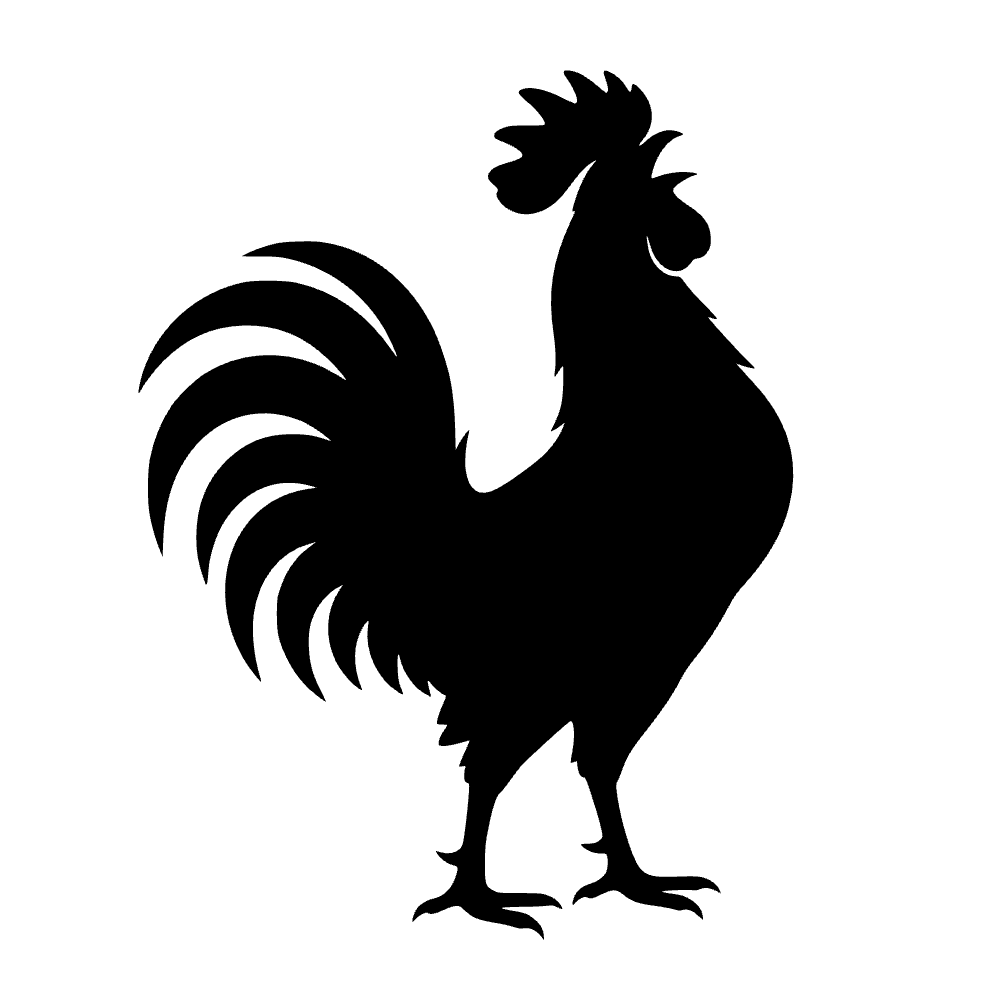 Gallo cantando — archivo SVG