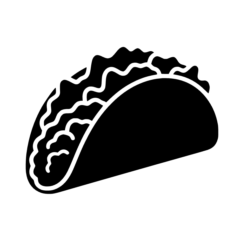 Ícono de taco crujiente — archivo SVG
