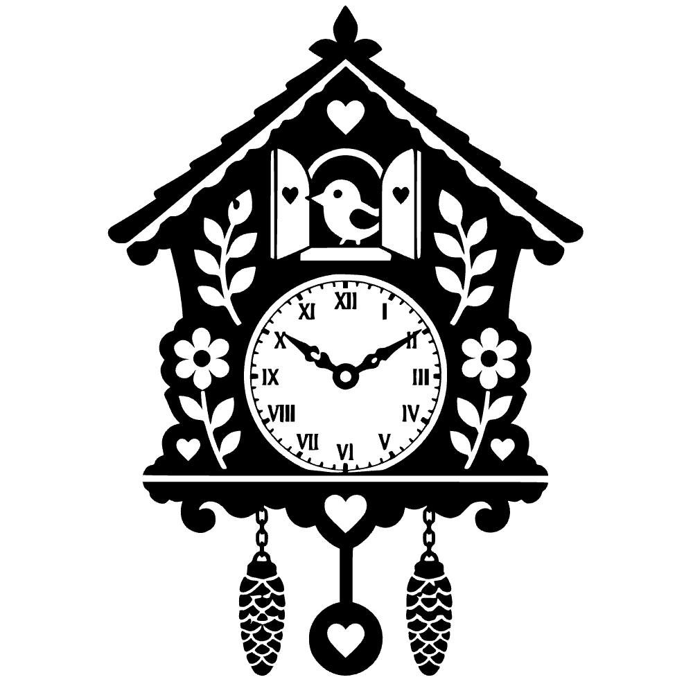 Ícono de reloj cucú — archivo SVG