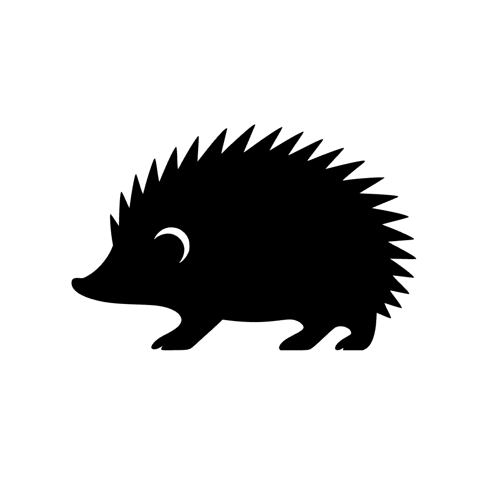 Erizo en posición rizada — archivo SVG