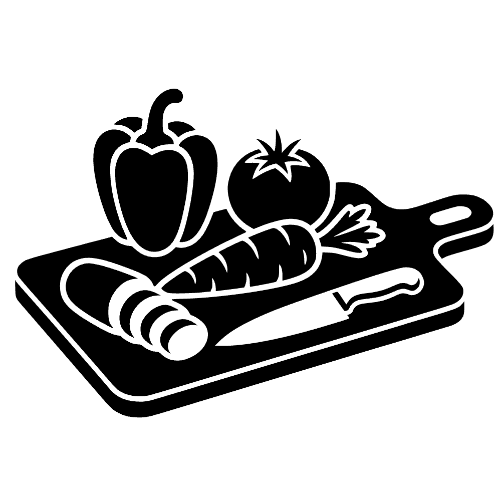 Tabla de cortar con verduras — archivo SVG