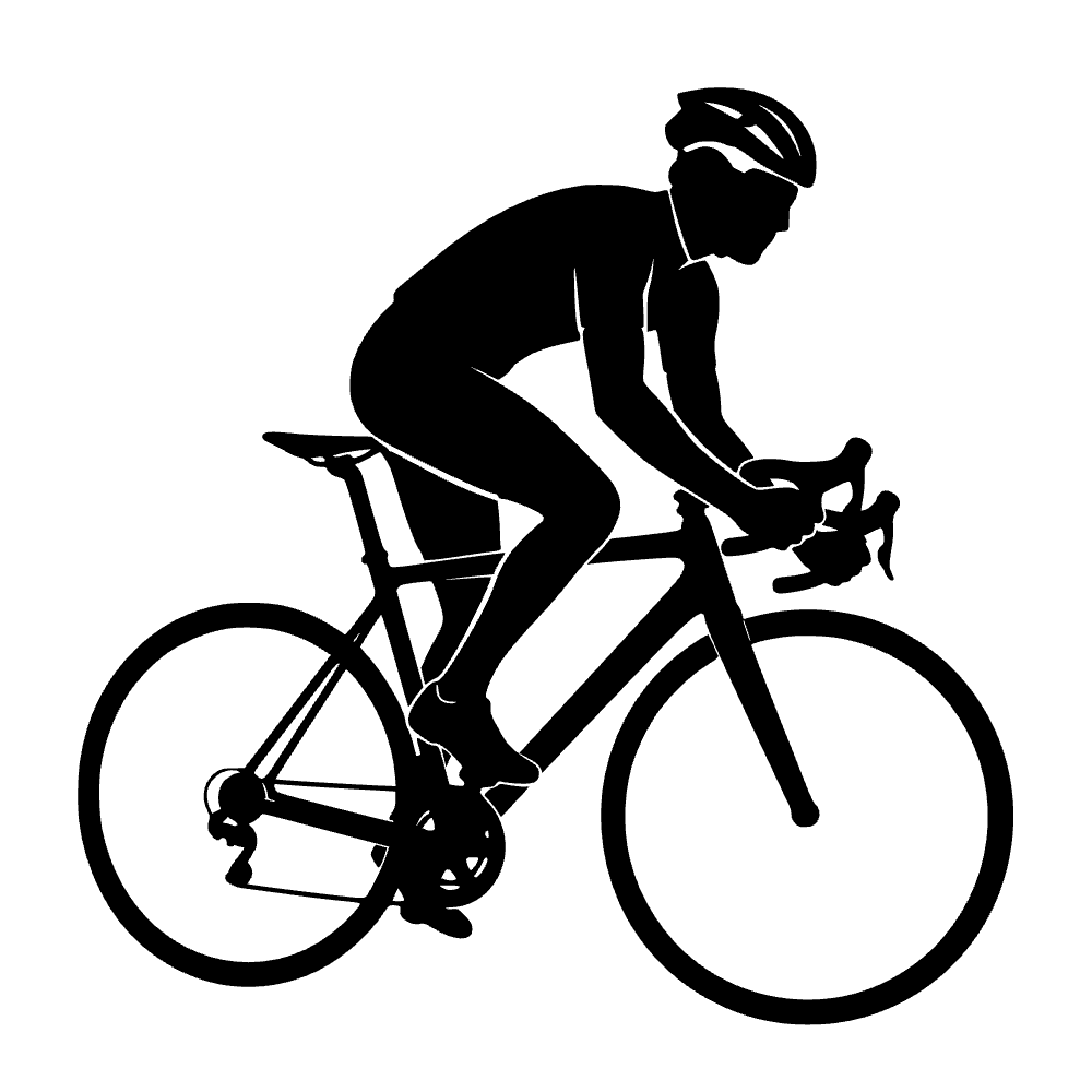Ciclista en bicicleta de carretera — archivo SVG