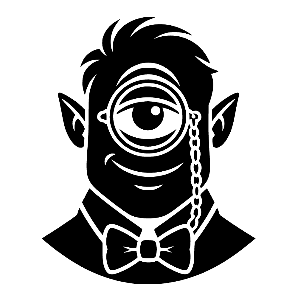 Cíclope con monóculo elegante — archivo SVG