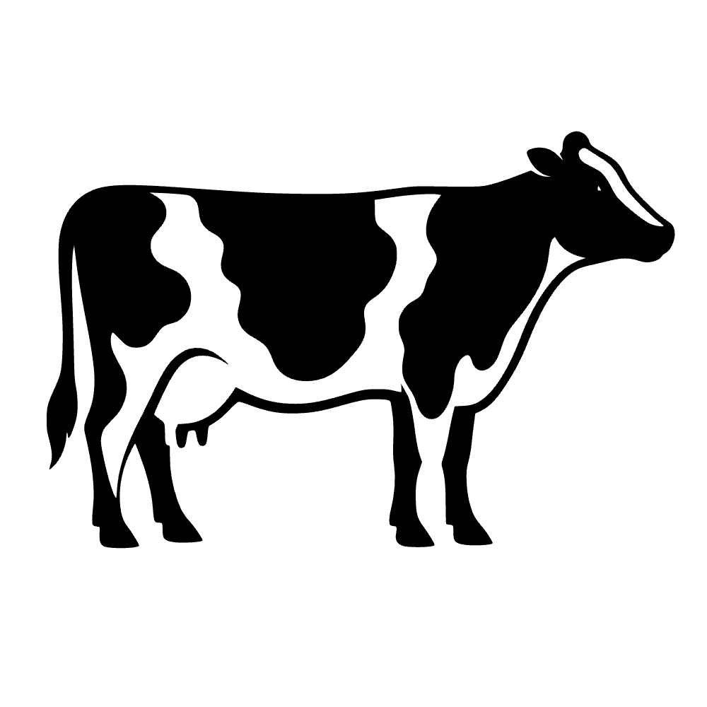 Vaca lechera de pie — archivo SVG