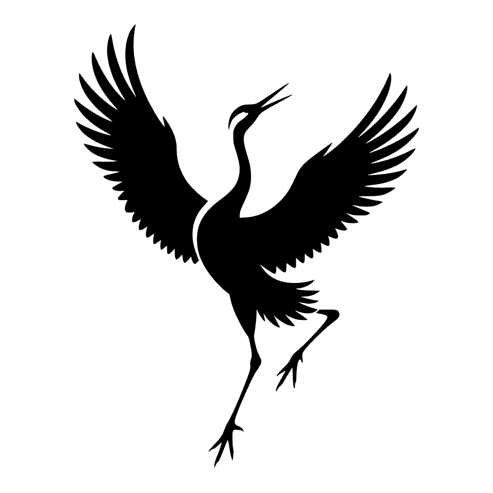 Grulla bailando — archivo SVG