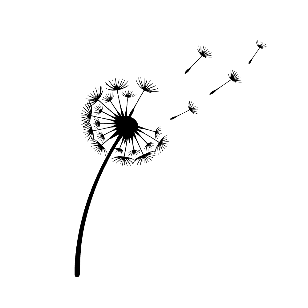 Dandelion Blowing Seeds SVG cut file preview