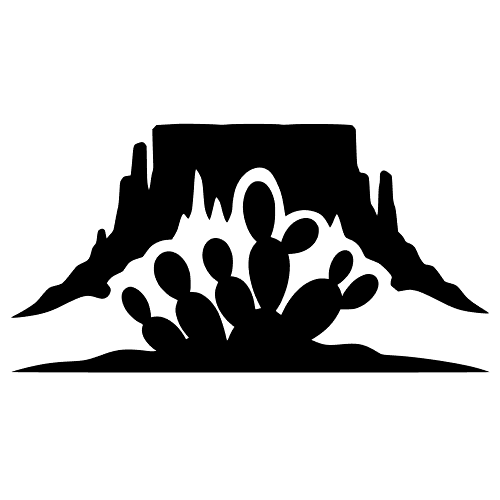 Cactus de meseta desértica — archivo SVG