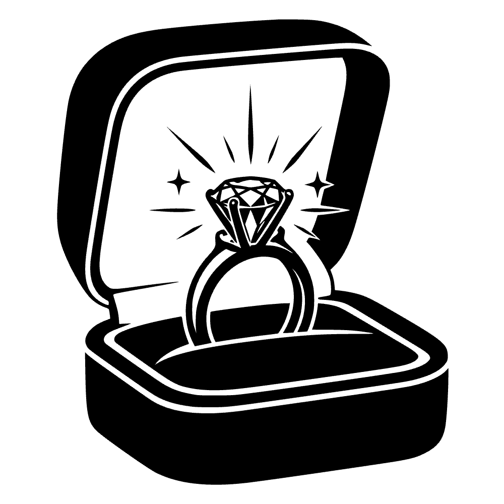 Ícono de anillo de diamante — archivo SVG