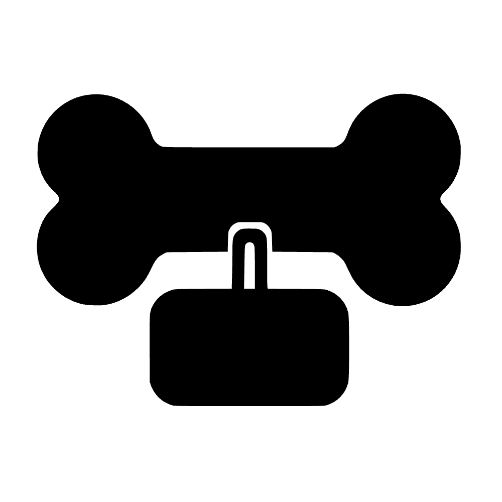Dog Bone Tag Icon SVG cut file preview
