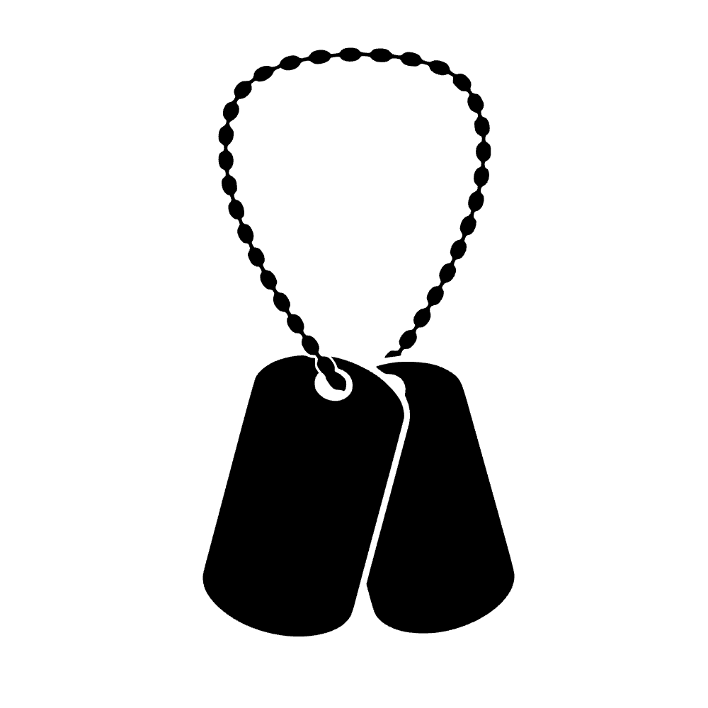Placas de perro en cadena — archivo SVG