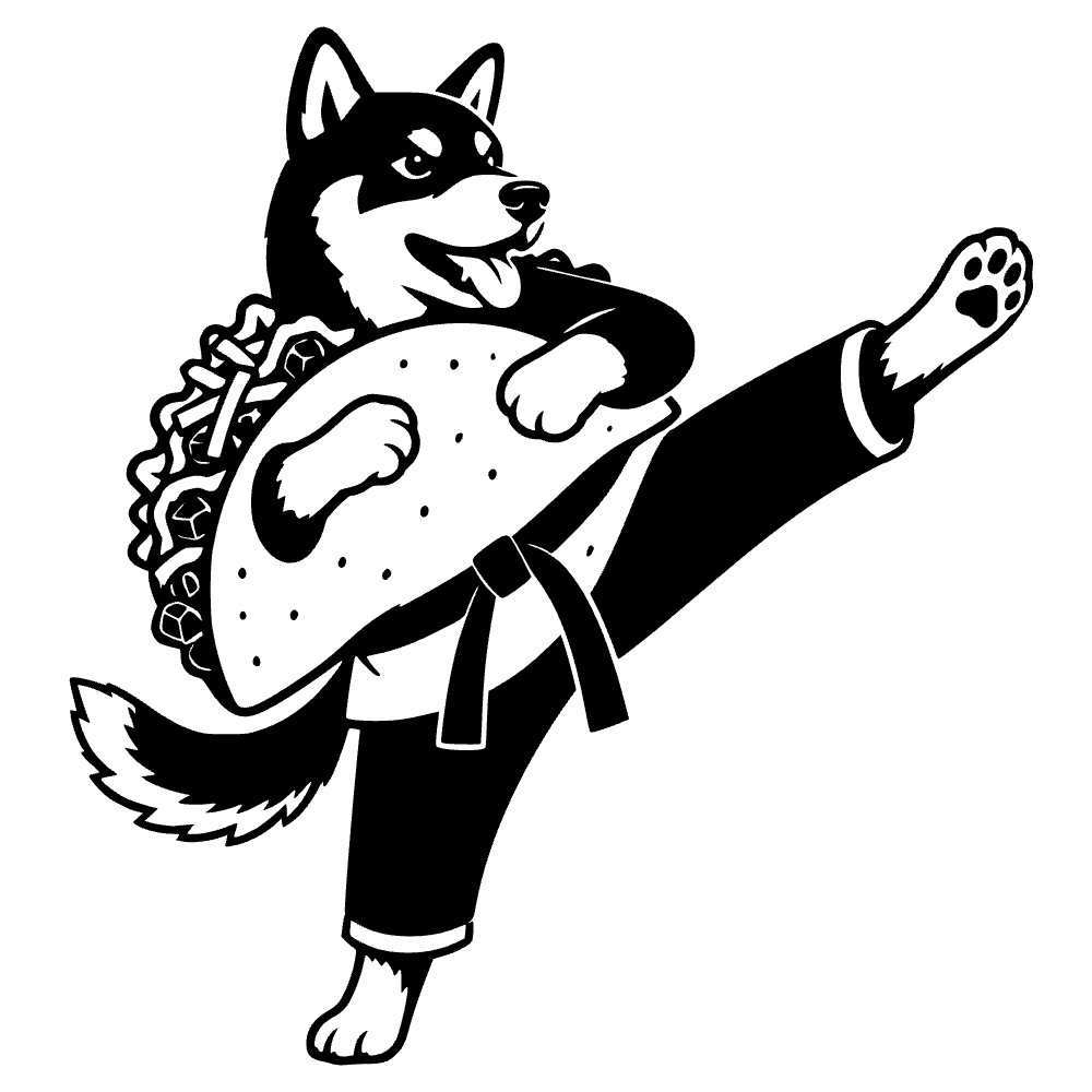 Perro con concha de taco — archivo SVG
