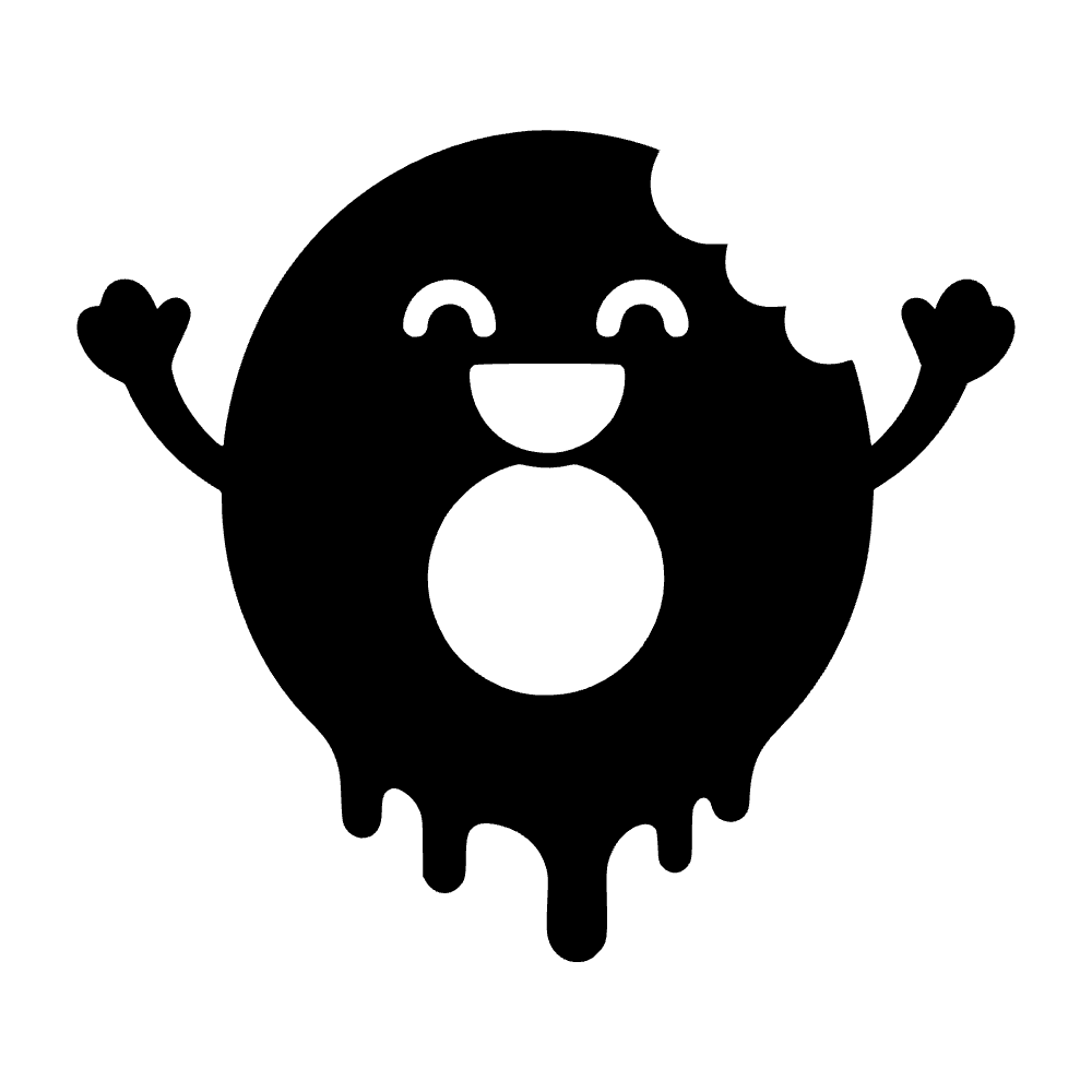 Donut Character Silhouette SVG cut file preview