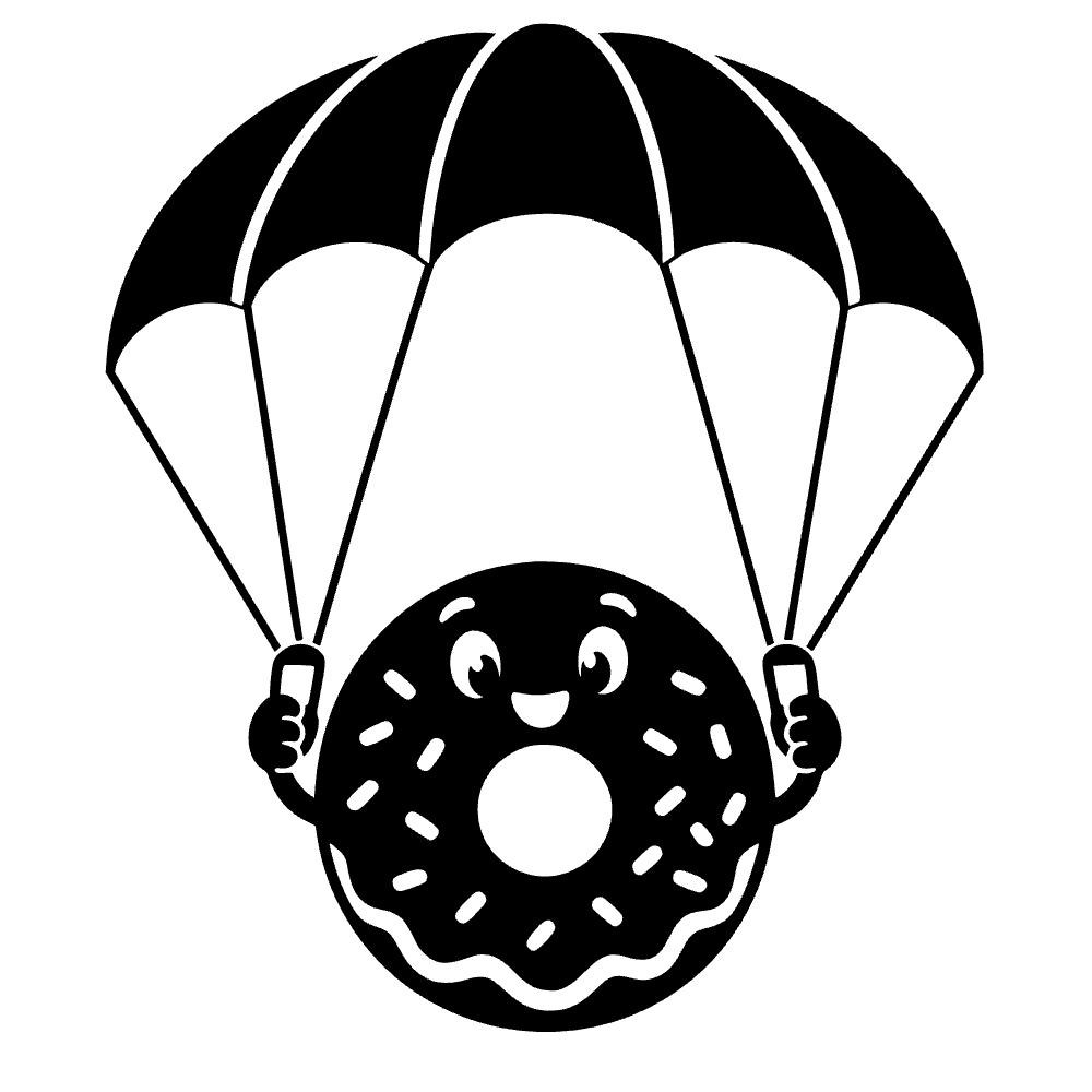 Donut Sprinkles Parachute Icon SVG SVG cut file preview