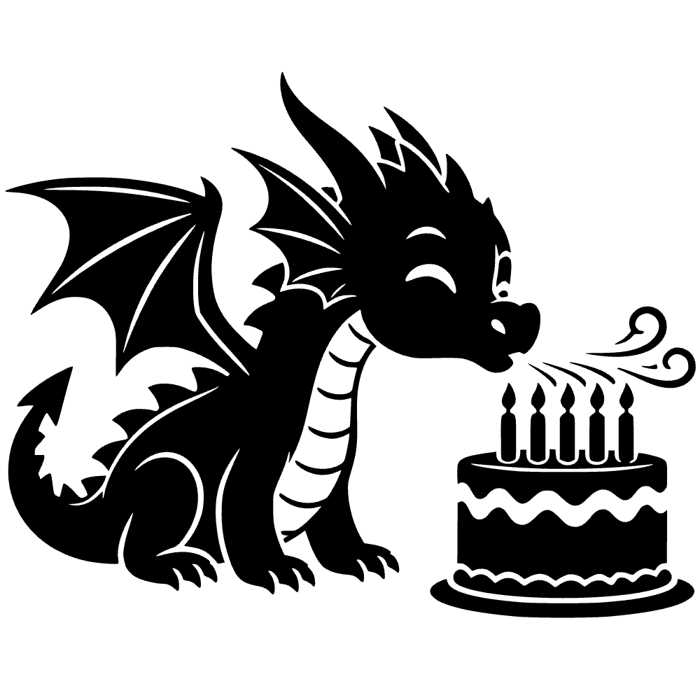 Dragon Taking Deep Breath SVG cut file