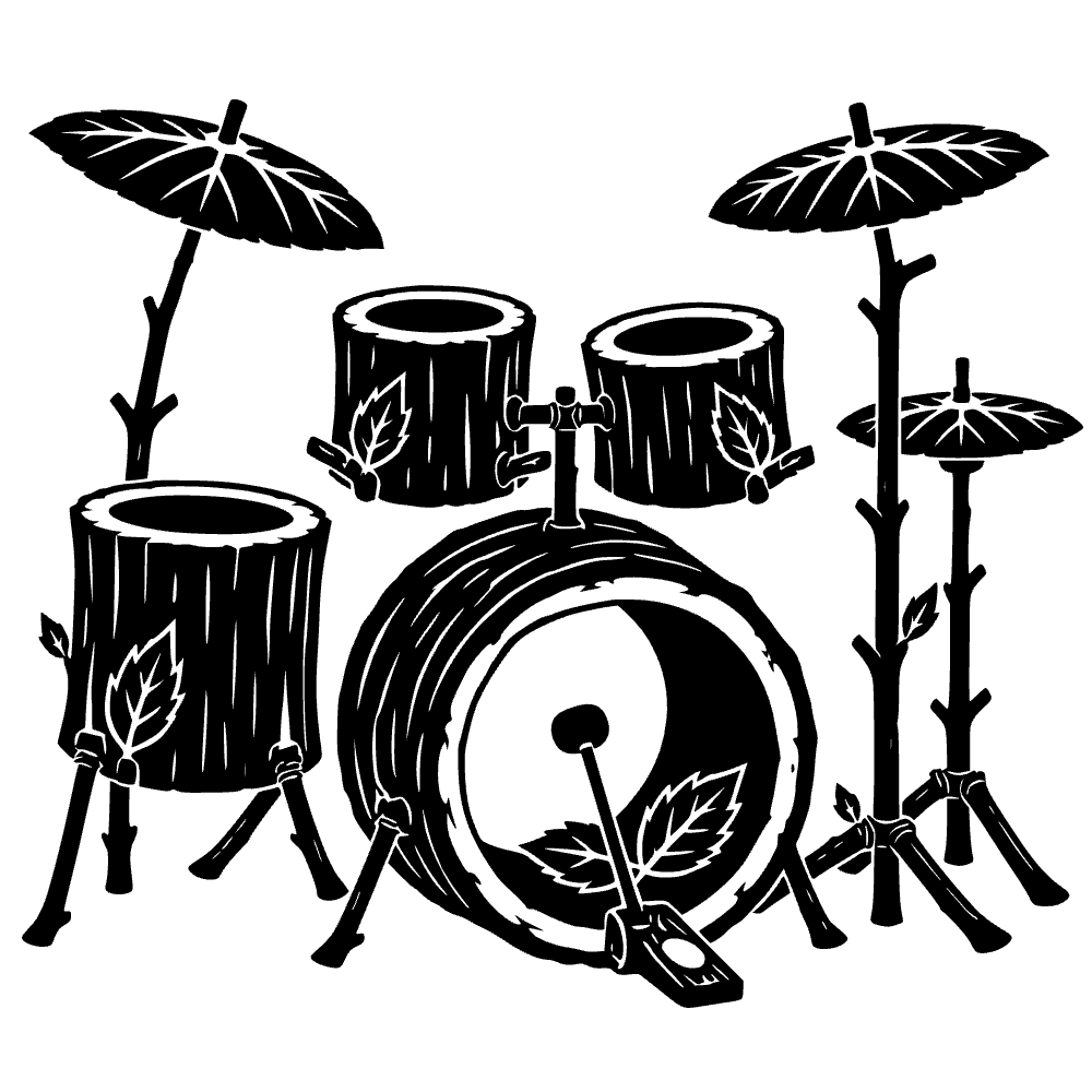 Drum Set Silhouette SVG SVG cut file preview