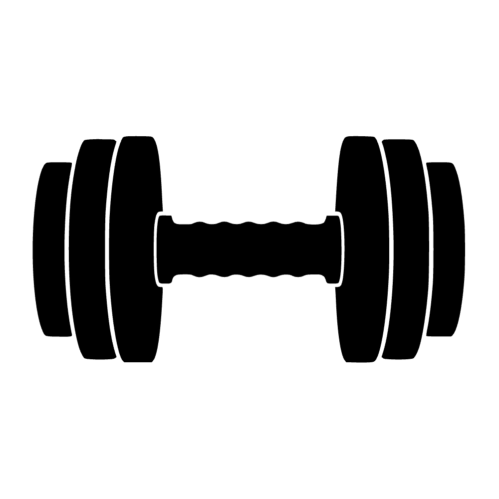 Dumbbell Heavy Plates Stacked Icon SVG cut file preview