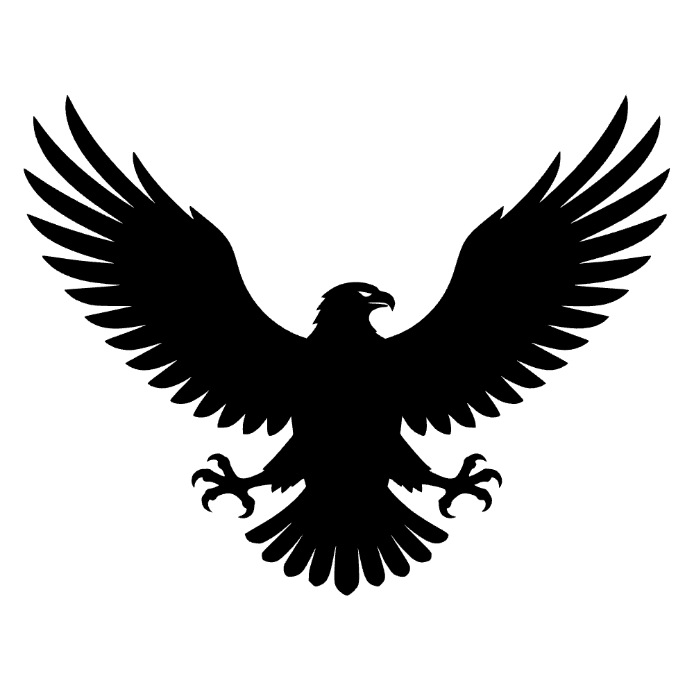 Eagle Spread Wings Fully Icon SVG cut file preview