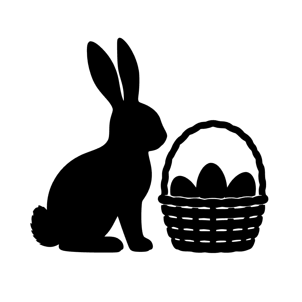 Cesta del conejo de Pascua — archivo SVG