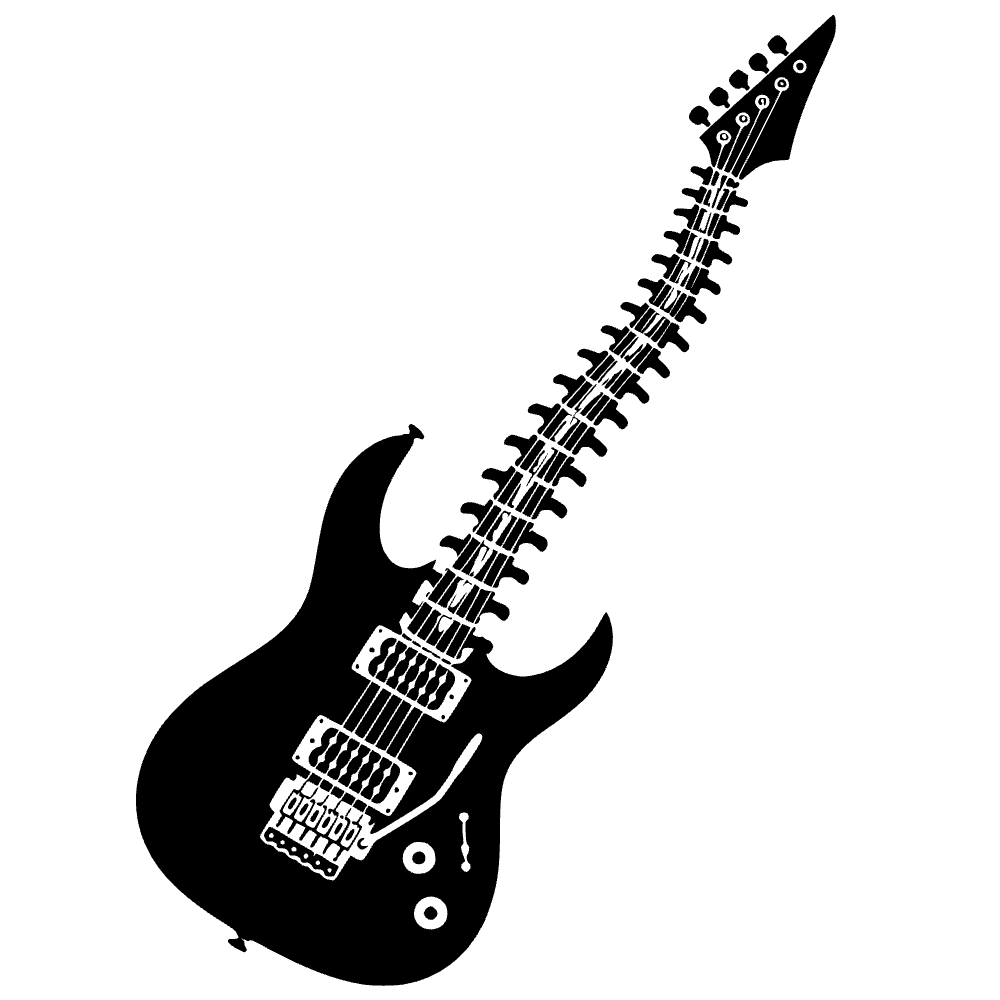 Electric Guitar Neck Icon SVG cut file preview