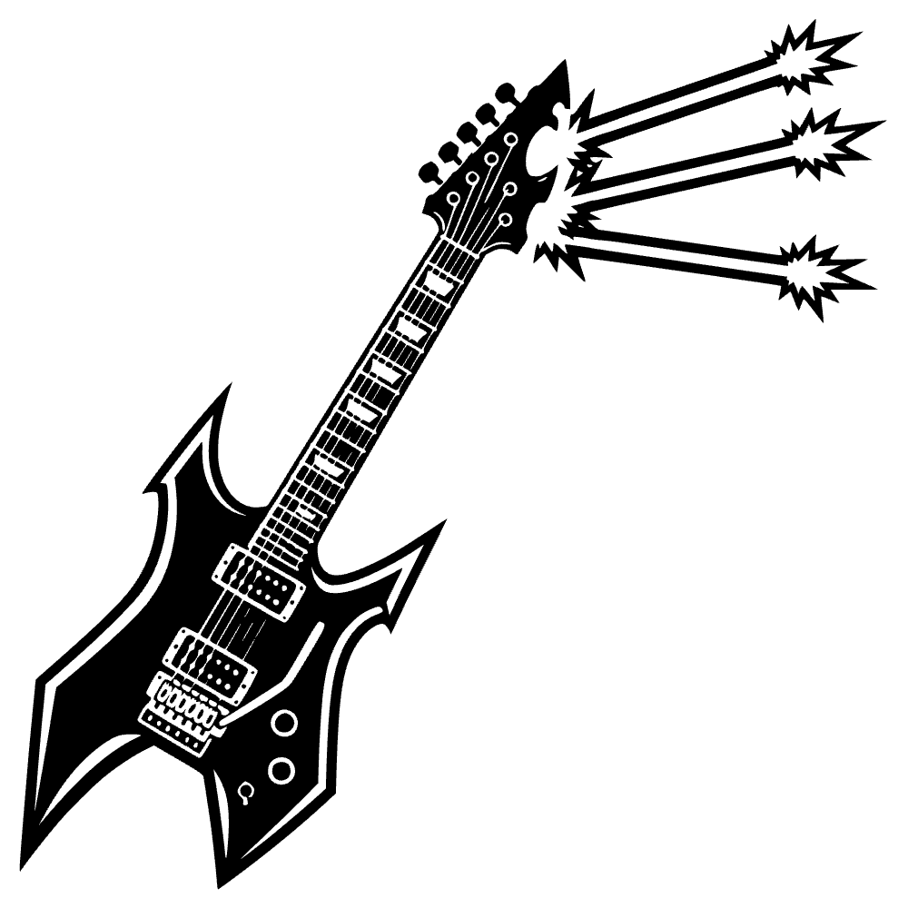 Electric Guitar Shooting Lasers SVG cut file preview