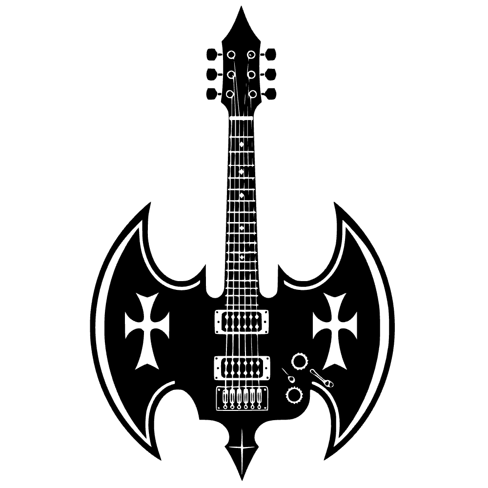 Electric Guitar Silhouette SVG SVG cut file preview