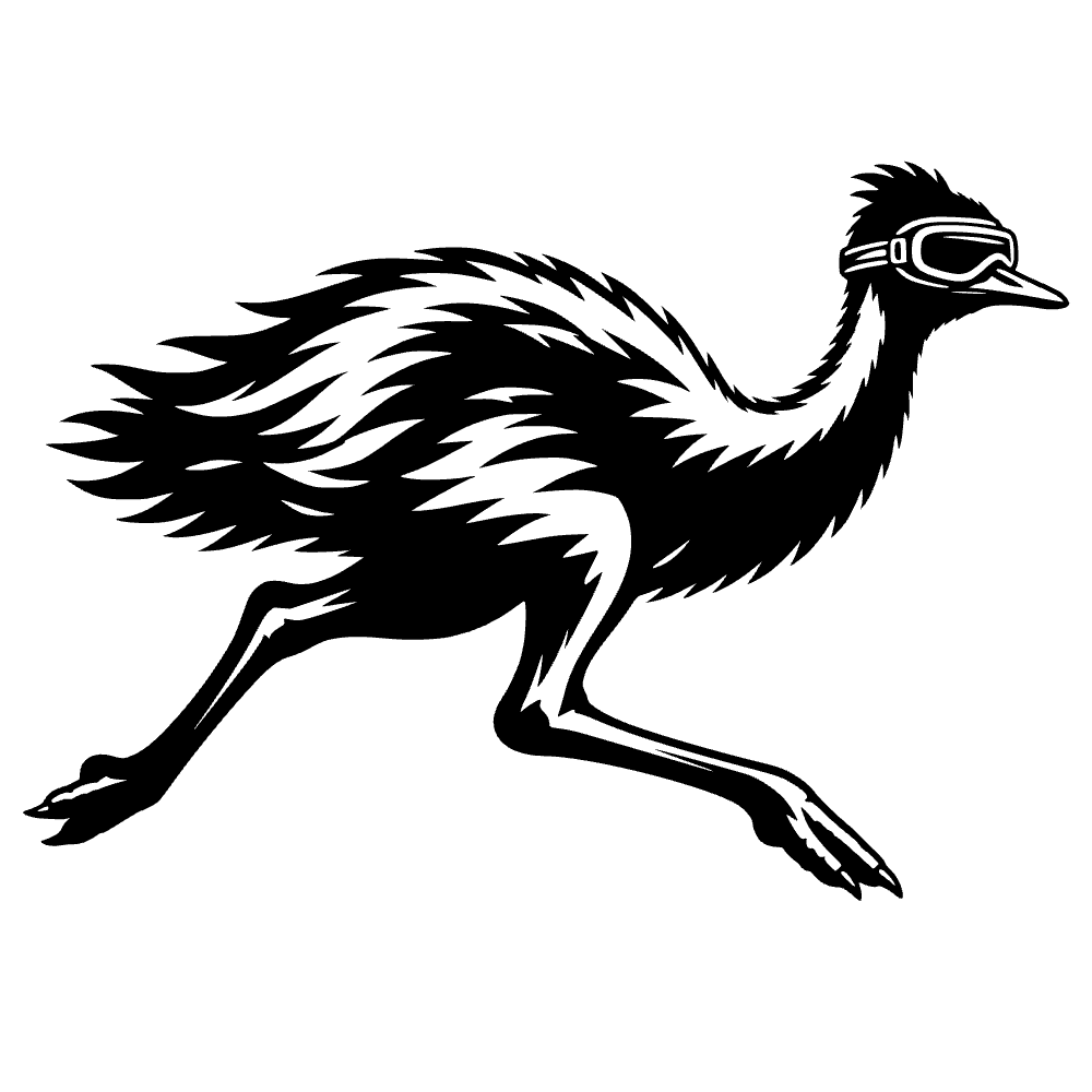Emú corriendo — archivo SVG